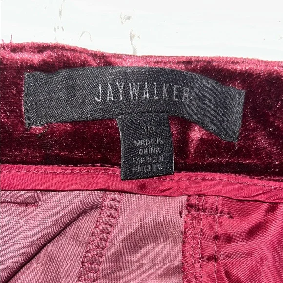 Elegant Burgundy Velvet Blazer with Black Lapel and pants - Picture 8 of 15